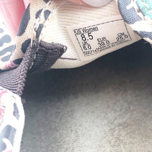 VANS Asher Palm Leopard Print Floral Slip On Sneakers Womens 8.5 - Picture 10 of 11